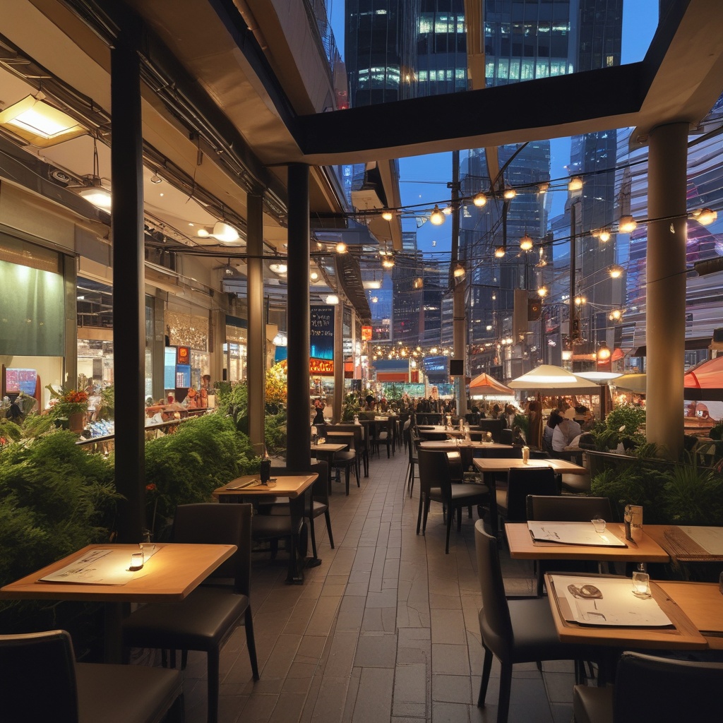 Namba City restaurant view